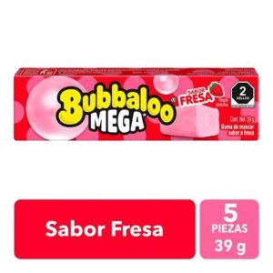 Bubbaloo Goma de Mascar Mega Sabor a Fresa 39g
