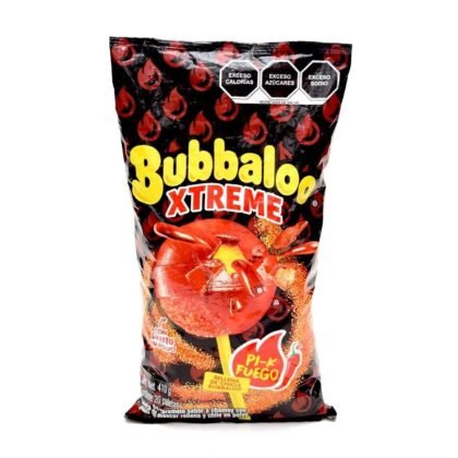 Bubbaloo Paleta de Caramelo con Chile en Polvo X-Treme 20.5g