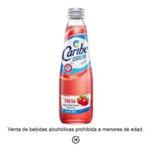 Caribe Cooler Bebida Sabor a Fresa 300mL