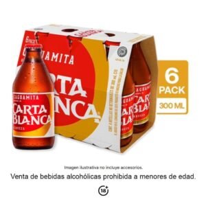 Carta Blanca Pack de Cerveza Caguamita 300 mL x 6 Und 300mL