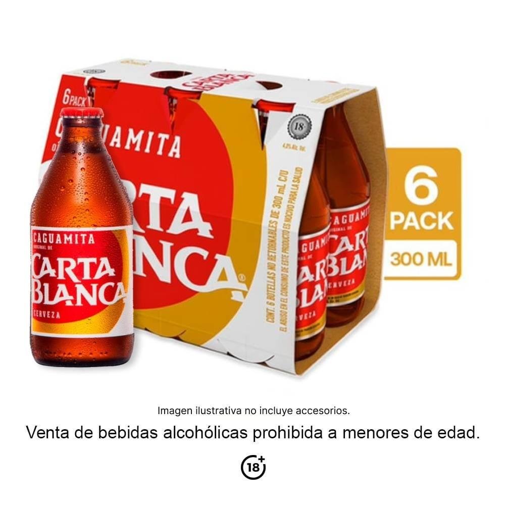 Carta Blanca Pack de Cerveza Caguamita 300 mL x 6 Und 300mL