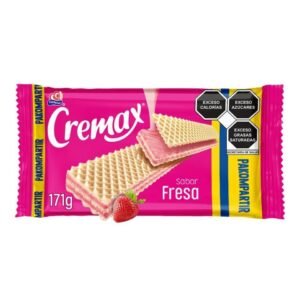 Cremax Galleta Tipo Wafer con Relleno Sabor a Fresa  90g