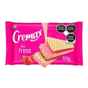 Cremax Galletas Tipo Waffer con Relleno Sabor Fresa 213g