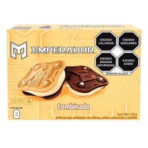 Emperador Galletas Tipo Sandwich con Relleno Sabor a Chocolate 200g