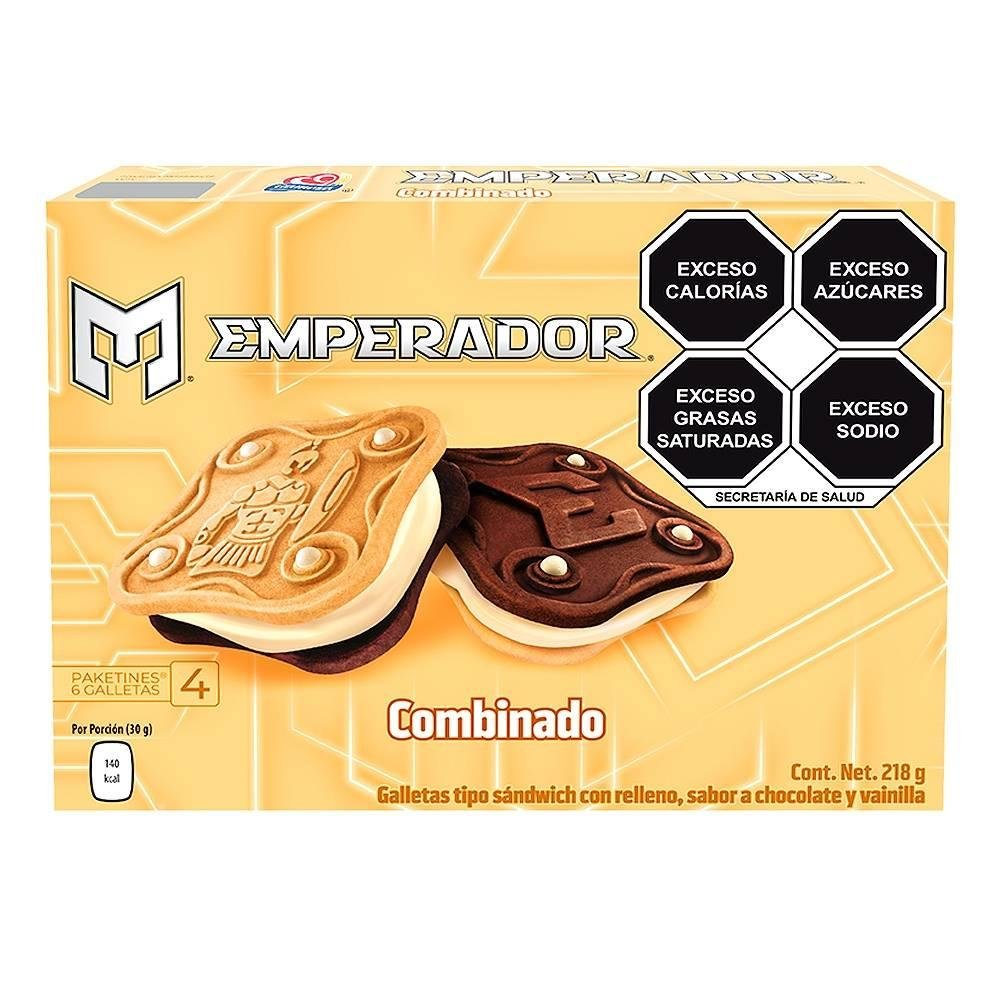 Emperador Galletas Tipo Sandwich con Relleno Sabor a Chocolate 200g