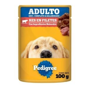 Pedigree Alimento Para Perro Adulto Con Sabor A Res En Filetes 100g