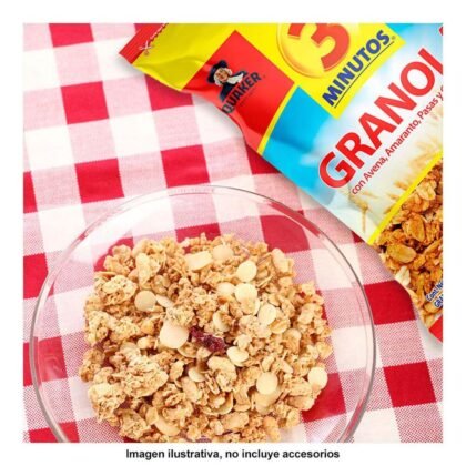 Quaker-3 Minutos Granola con Avena Amaranto Pasas y Cacahuate 370g