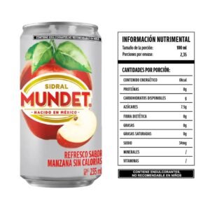 Refresco Sidral Mundet Light Manzana 600mL