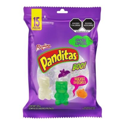 Ricolino Panditas Plak Gomitas de Sabores Frutales 60g