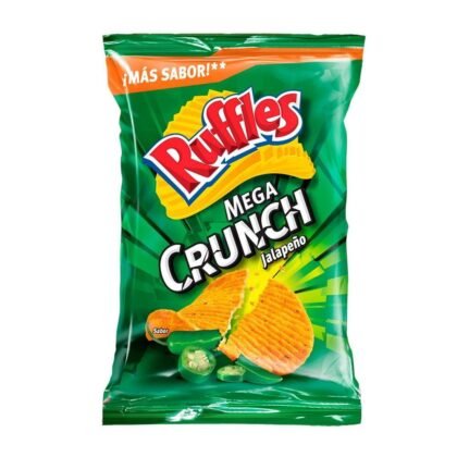 Ruffles Papas Fritas Mega Crunch Sabor Jalapeno 50g