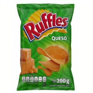 Ruffles Papas Fritas Onduladas Sabor Queso 185g