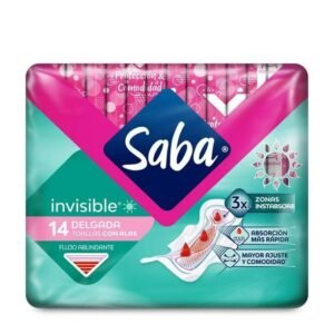 Saba Toalla Femenina Invisible con Alas Delgadas 10Und