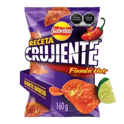 Sabritas Snack de Papa Flamin Hot Chile y Limon Receta Crujiente 170g