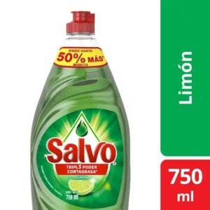 Salvo Detergente Lavavajillas Ultra Líquido Aroma a Limon 900mL