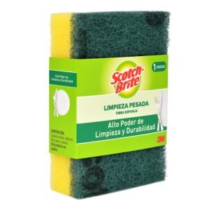 Scotch Brite Fibra Antibacterial Limpieza Pesada 1Und