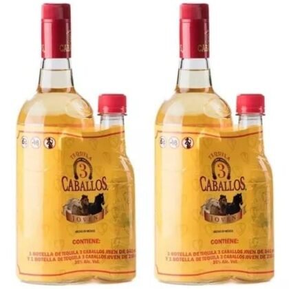 Tres Caballos Kit Tequila Joven 940mL