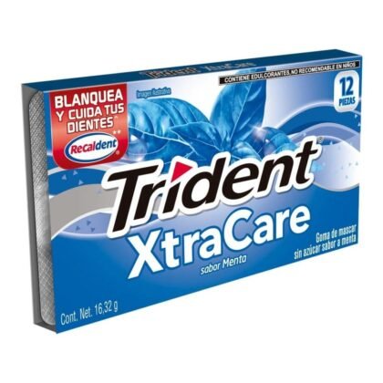 Trident Goma de Mascar Xtra Care Sabor a Menta 16.32g