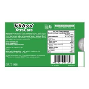 Trident Goma de Mascar Xtra Care Sabor a Yerbabuena 16.32g